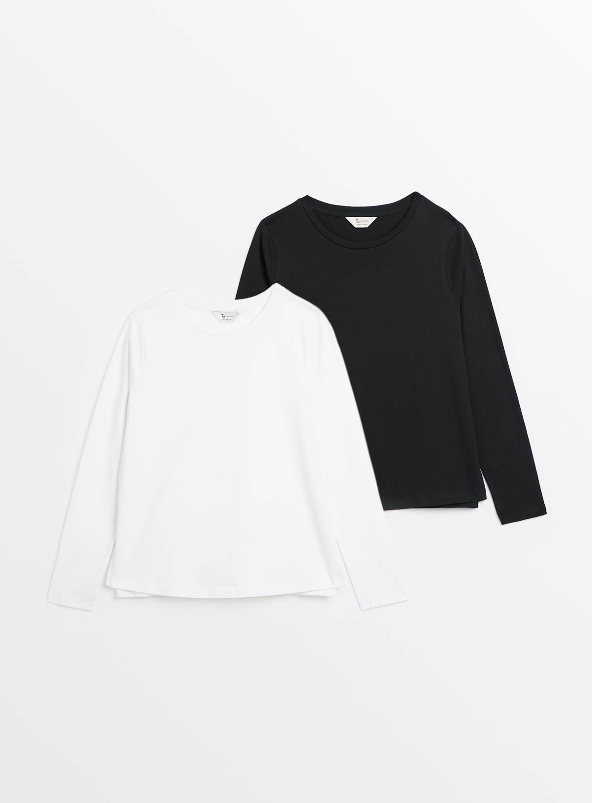 MATERNITY Nursing Long Sleeve Plain Top 2 Pack  18 - Image 1